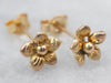 Sweet Gold Flower Stud Earrings