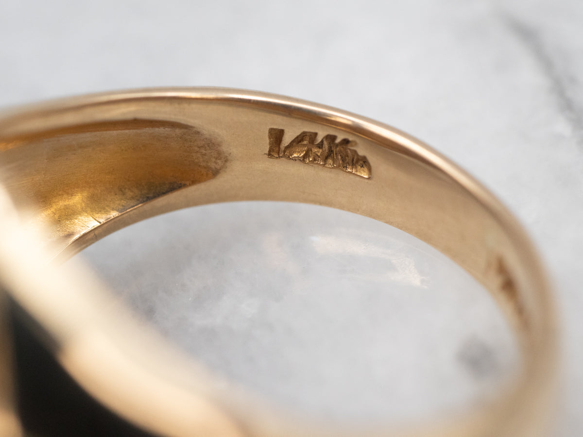 Modernist Domed Diamond Encrusted Ring