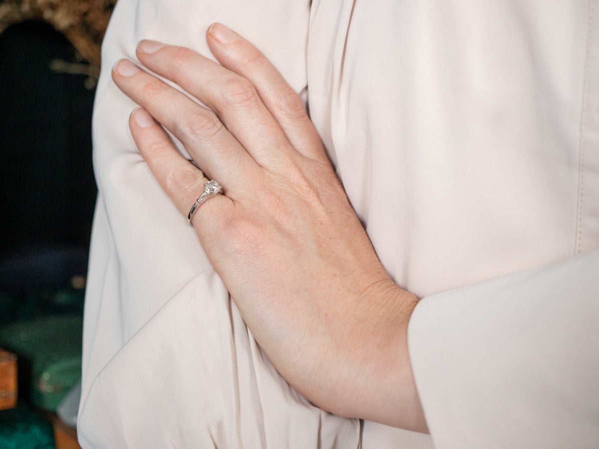 Classic Retro Era Diamond Engagement Ring