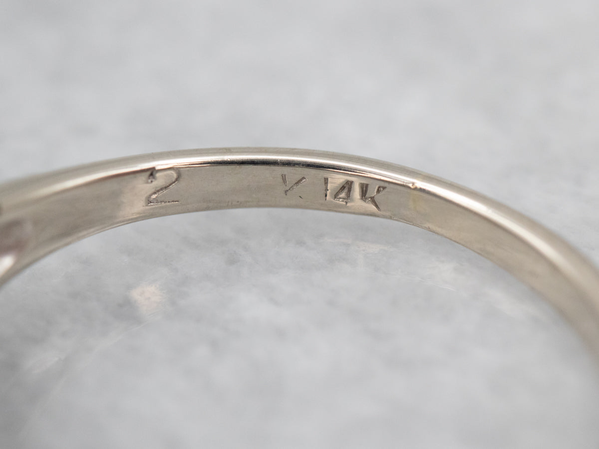 Retro 1950s Sapphire and Diamond Engagement Ring