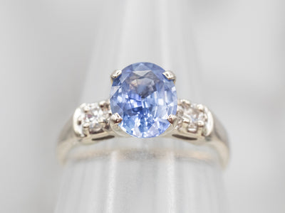 Retro 1950s Sapphire and Diamond Engagement Ring