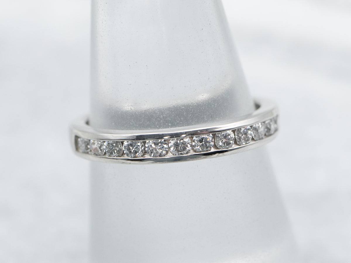 Platinum Channel Set Diamond Band