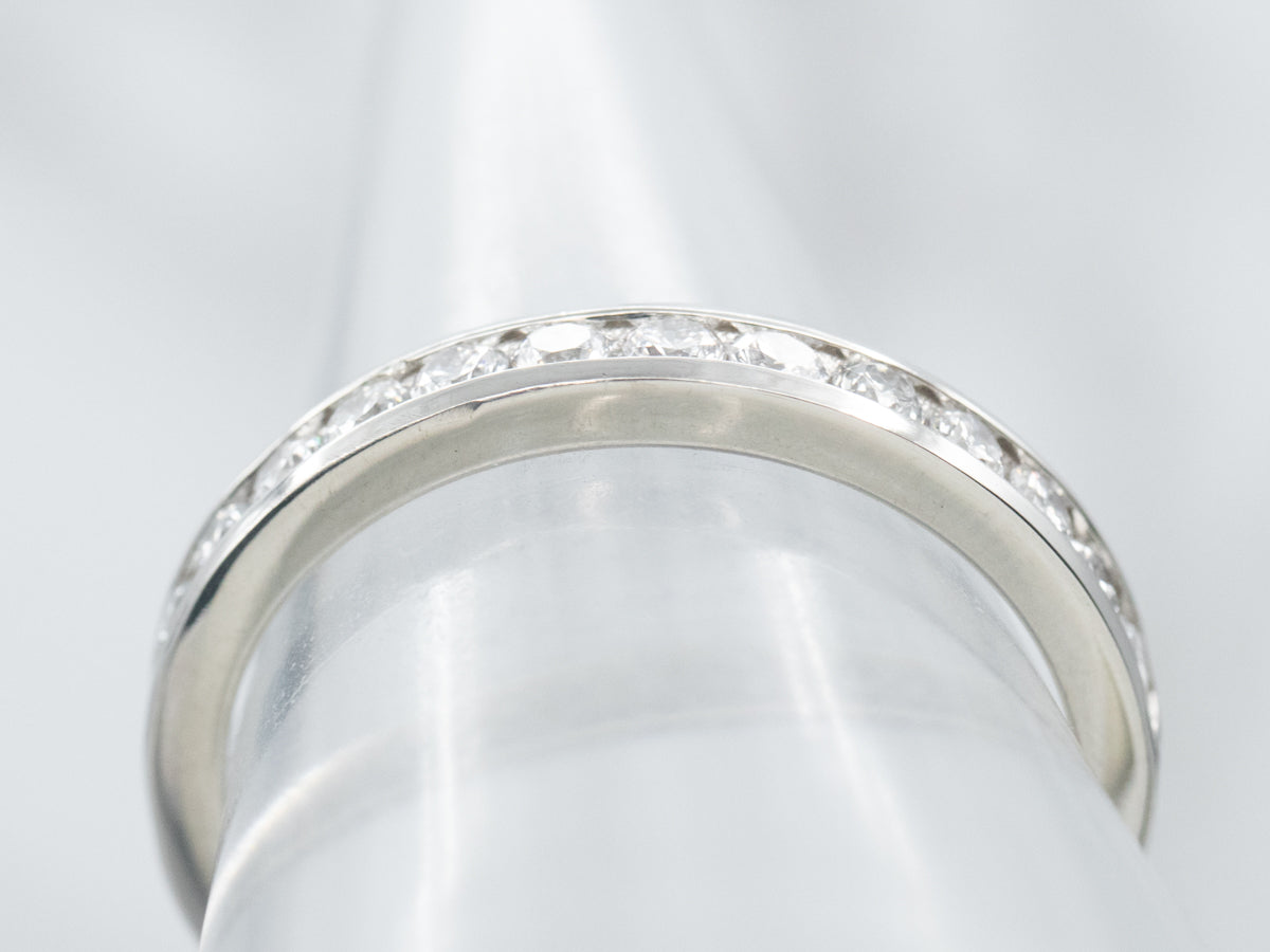 Platinum Channel Set Diamond Band