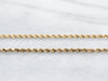 Yellow Gold Rope Chain with Engraved Barrel Clasp