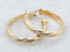 18K Yellow Gold Small Twisted Hoop Earrings