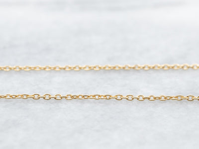 Long 18K Yellow Gold Cable Chain