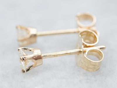 Small Gold Diamond Stud Earrings