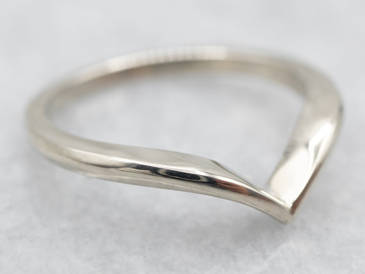 Modernist White Gold V Band