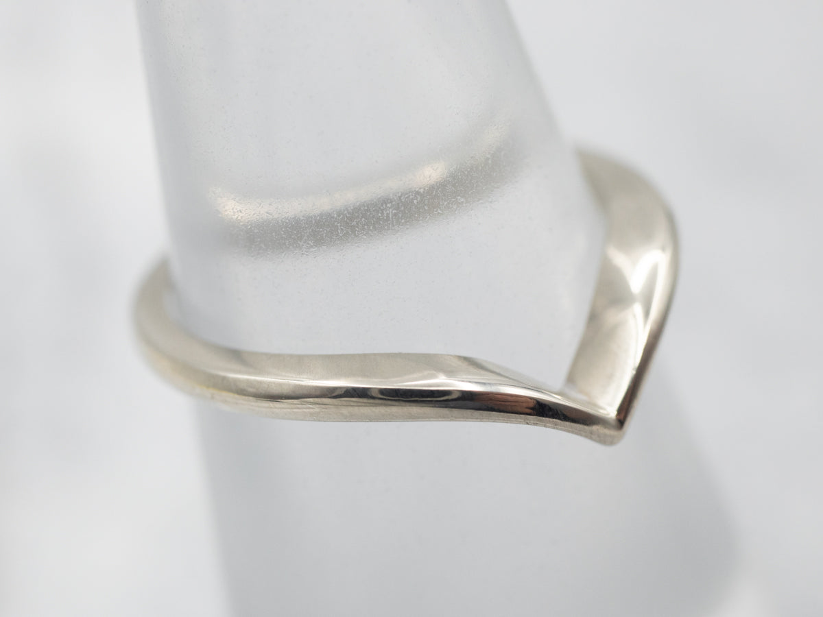 Modernist White Gold V Band