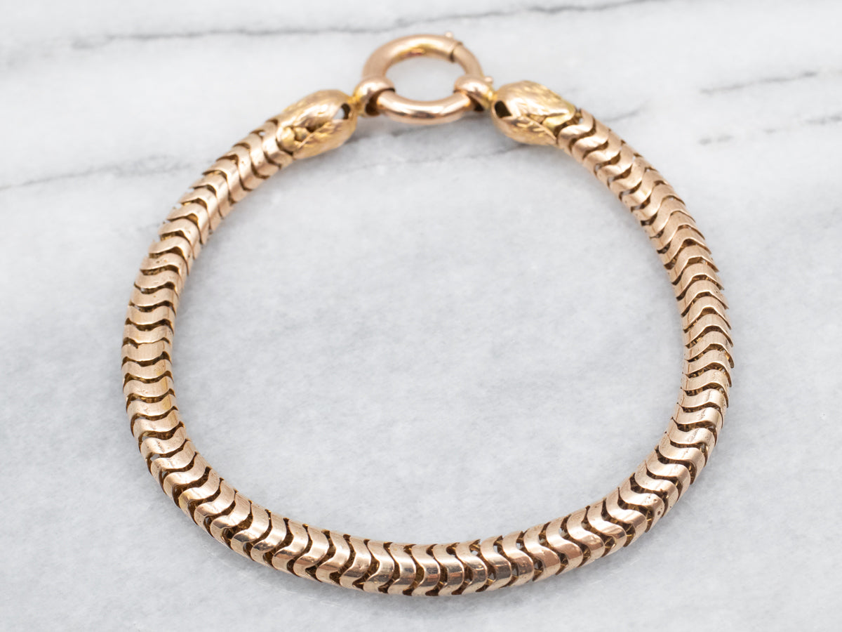 Vintage Gold Snake Chain Bracelet Market Square Jewelers vintage-gold-snake-chain-bracelet-market-square-jewelers