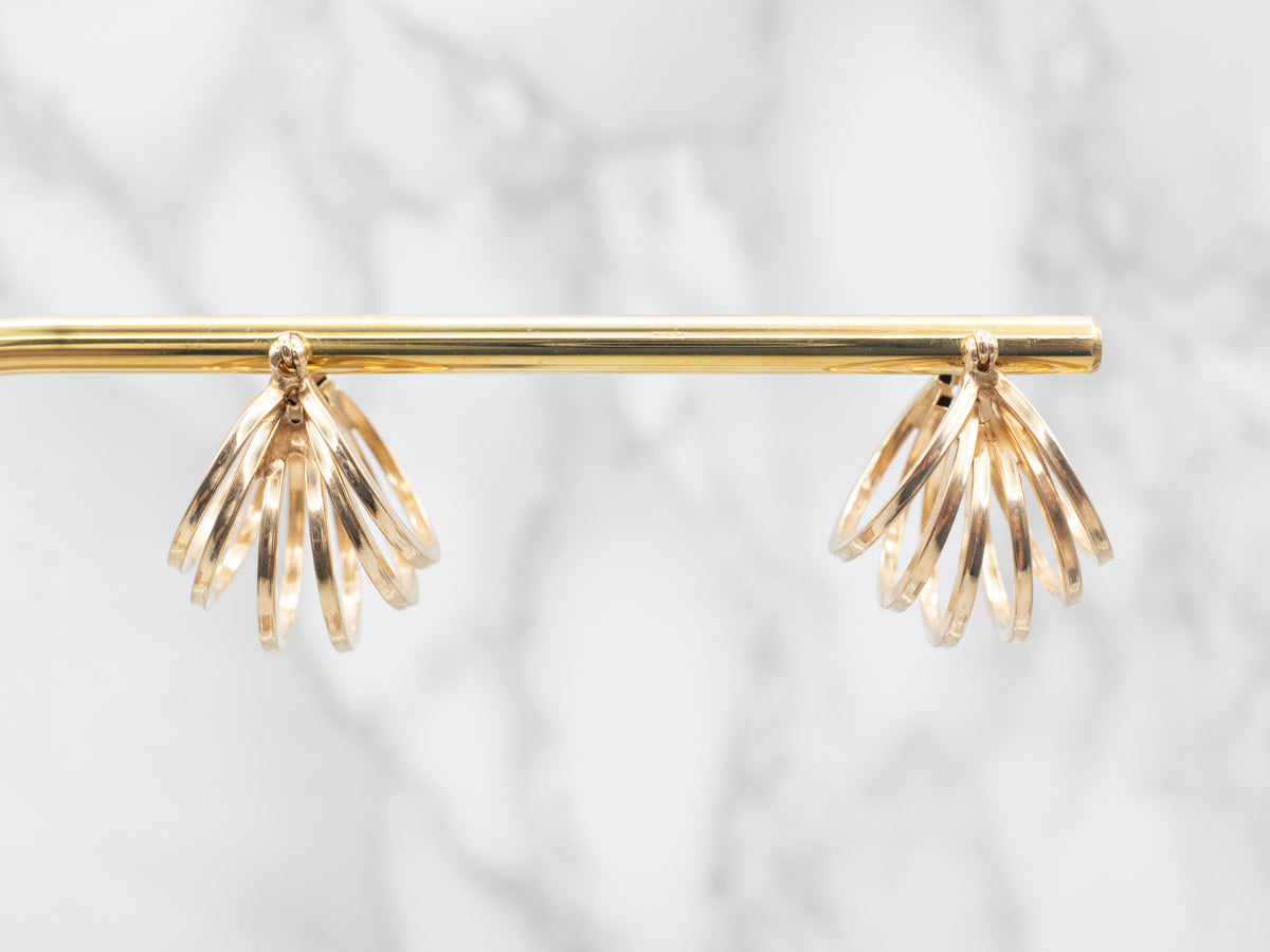 Yellow Gold Multi Hoop Earrings