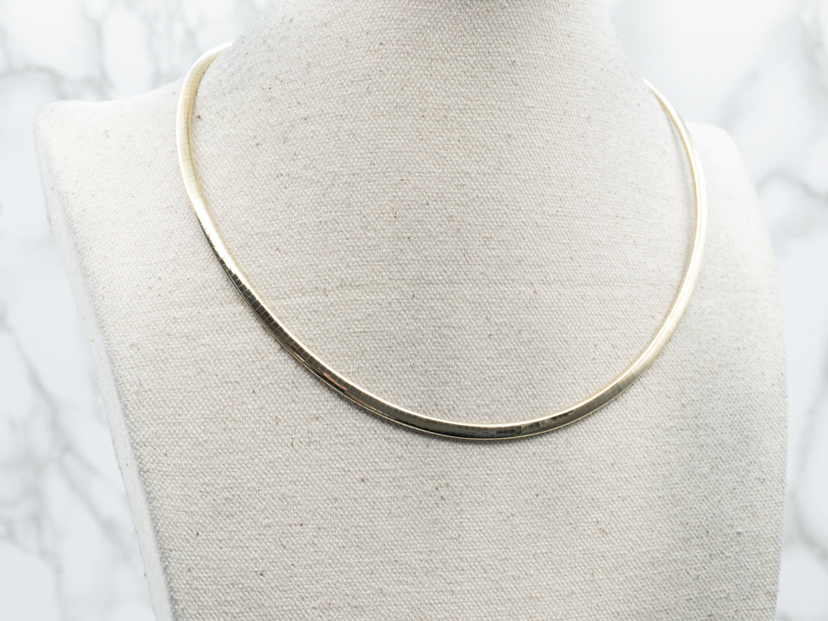Omega Chain Pattern Reversible Two Tone Gold Omega Chain - Market Square Jewelers