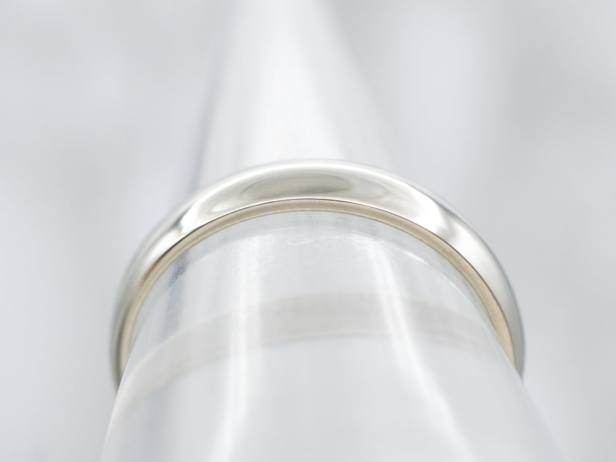 White Gold Plain Wedding Band