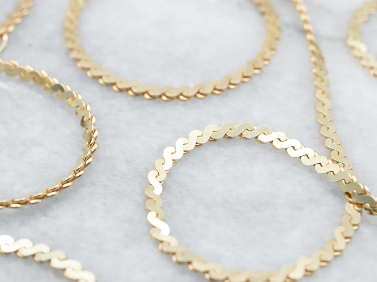 Long Gold Serpentine Chain