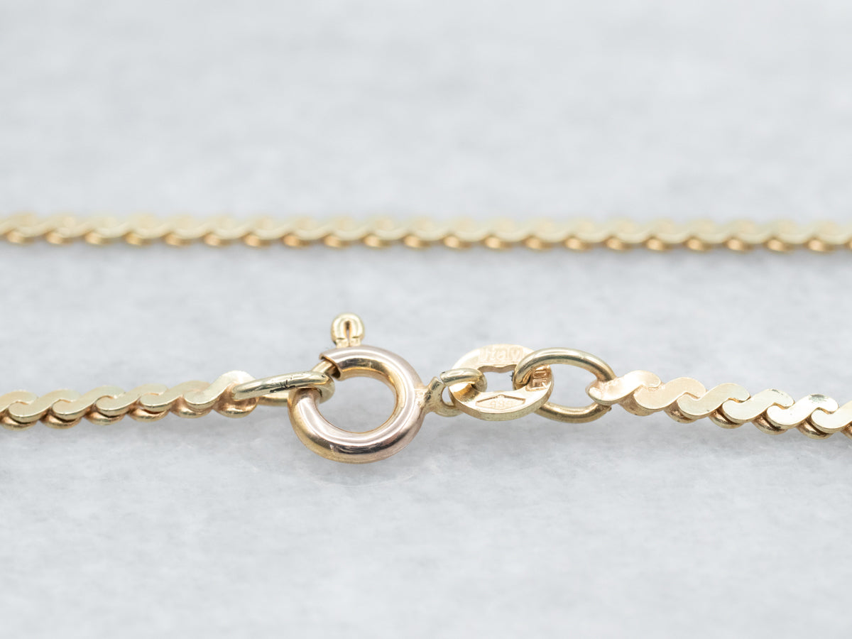 Long Gold Serpentine Chain