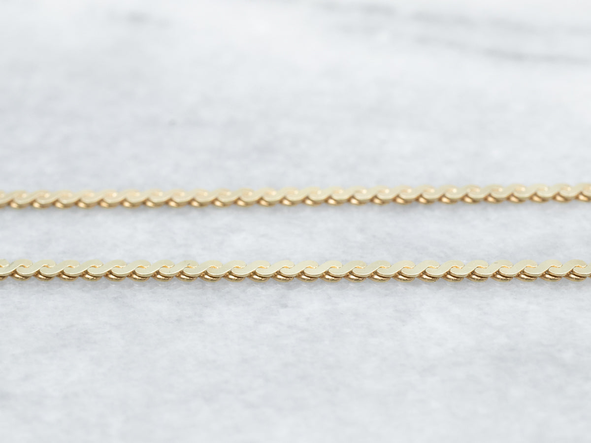 Long Gold Serpentine Chain
