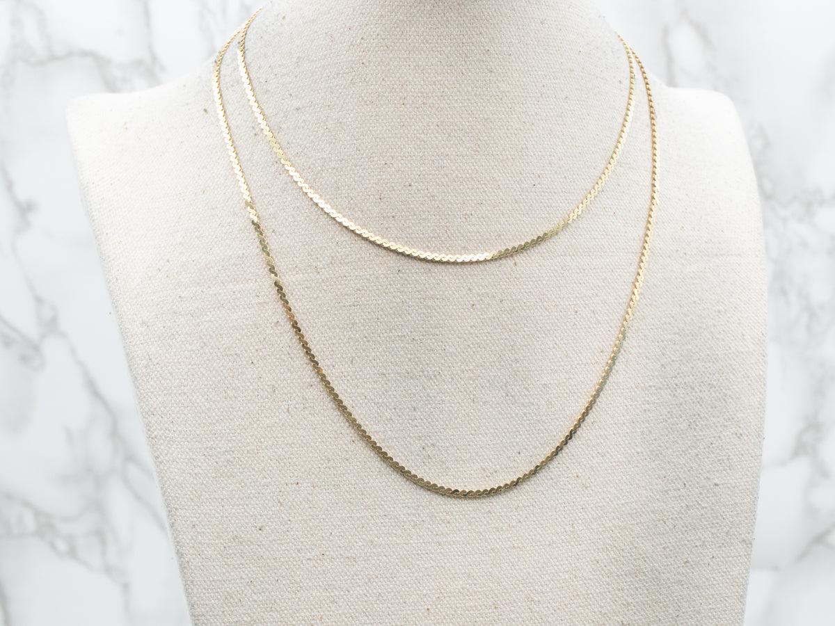 Long Gold Serpentine Chain