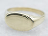 Green Gold Classic East-West Signet Ring
