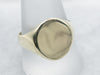 Green Gold Classic Oval Top Signet Ring