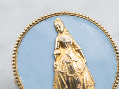 Antique Gold Georgian Era Women Brooch