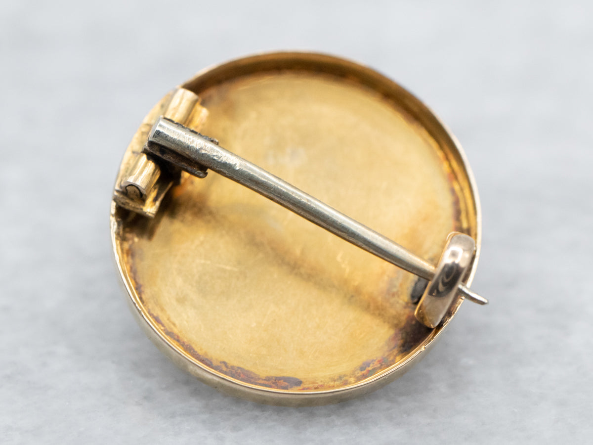 Antique Floral Victorian Era Coral Brooch