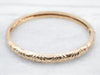 18K Gold Patterned Bangle Bracelet