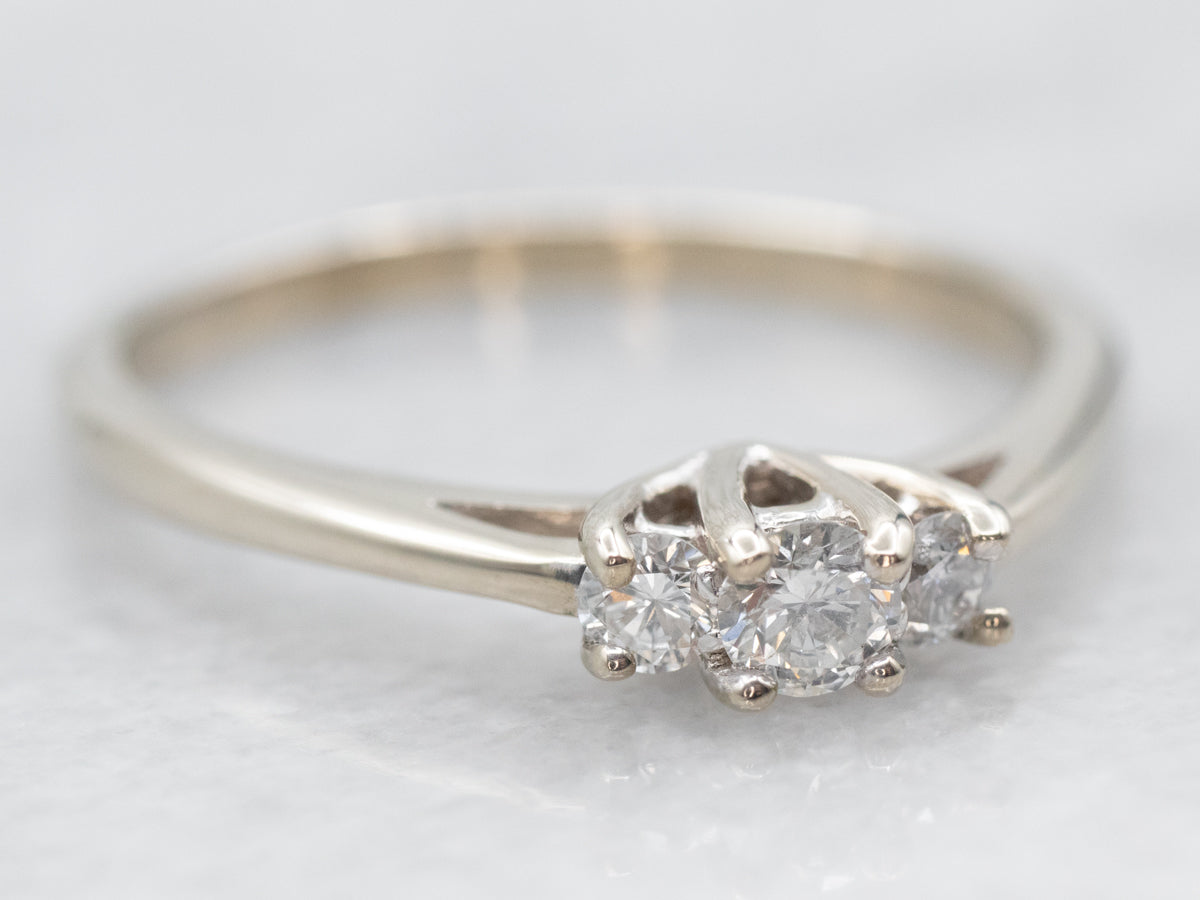 Three Stone Diamond Engagement Ring