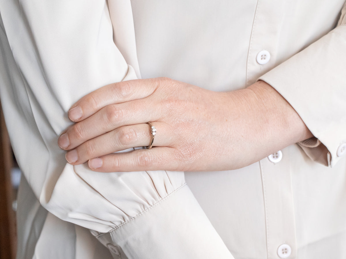 Three Stone Diamond Engagement Ring