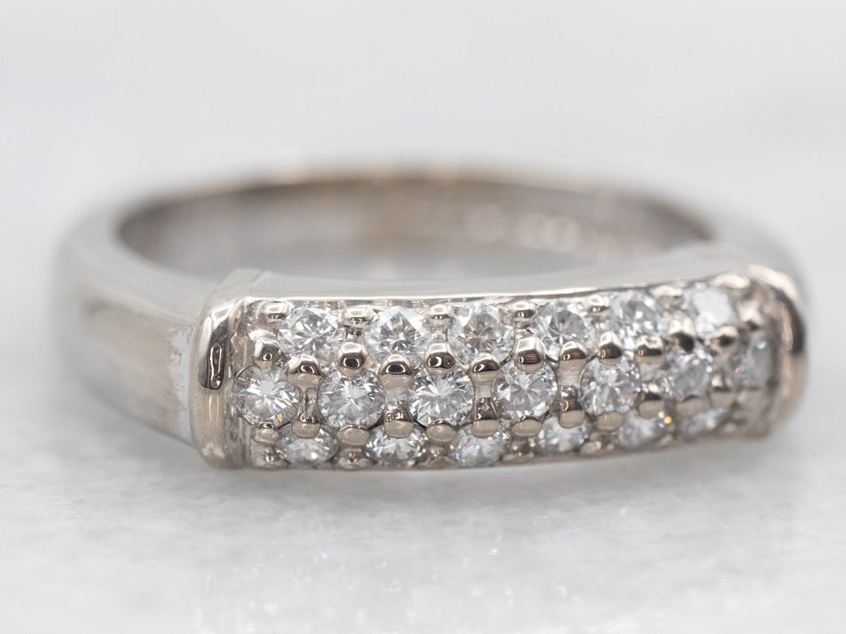 Sparkling Triple Row Diamond Band