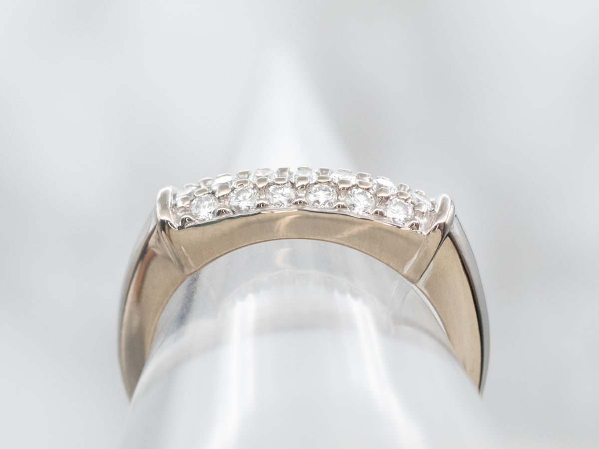 Sparkling Triple Row Diamond Band