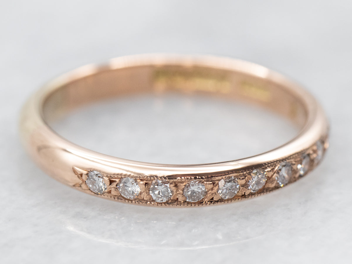 Diamond Rose Gold Band