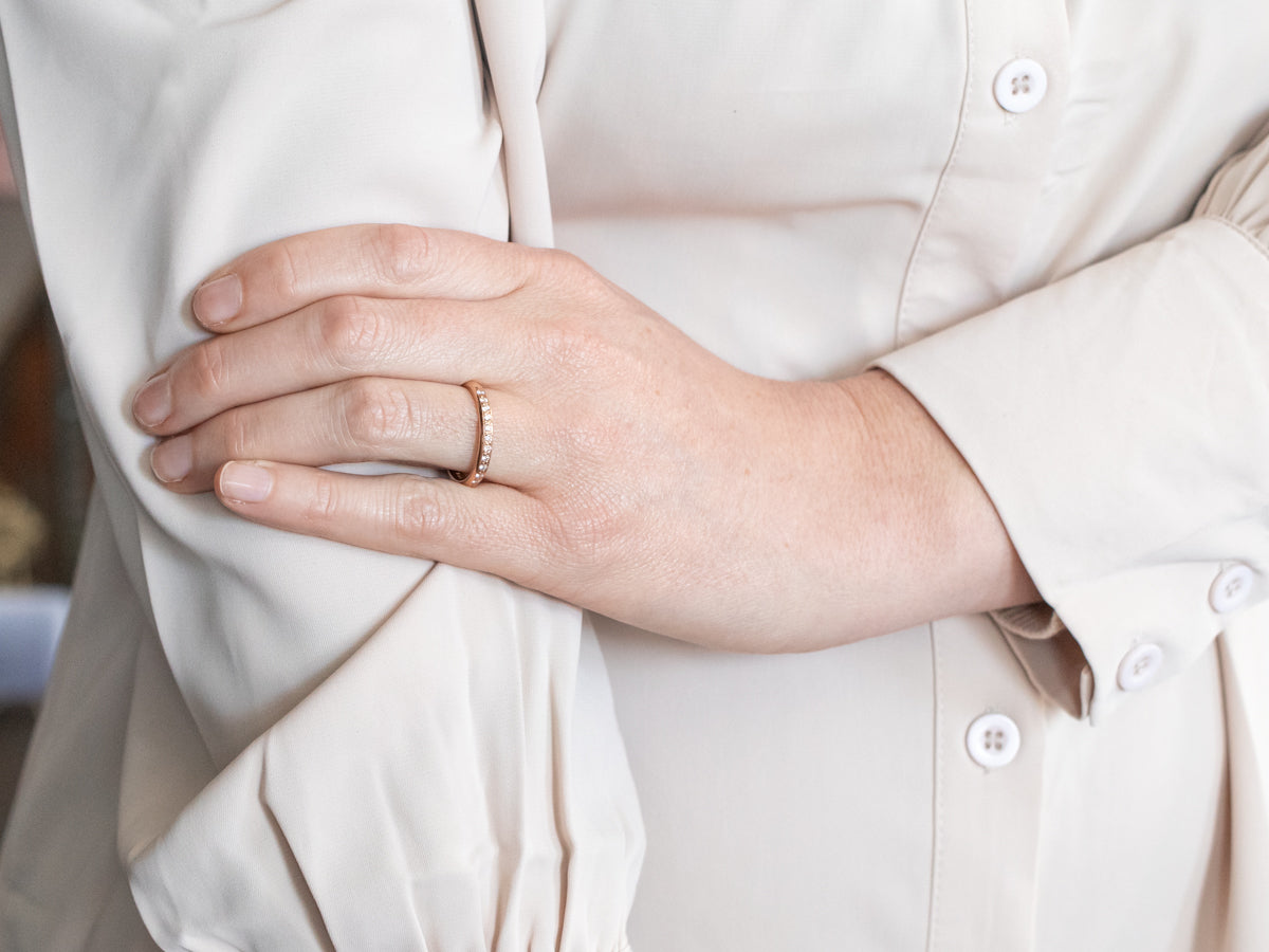 Diamond Rose Gold Band