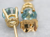 Blue Zircon 18-Karat Gold Stud Earrings