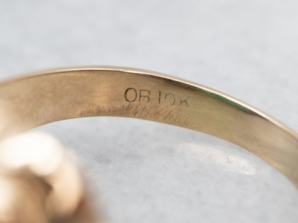 Fabulous Art Deco Green Onyx Ring with Diamond Accents