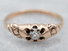 Victorian Old Mine Cut Diamond Buttercup Engagement Ring