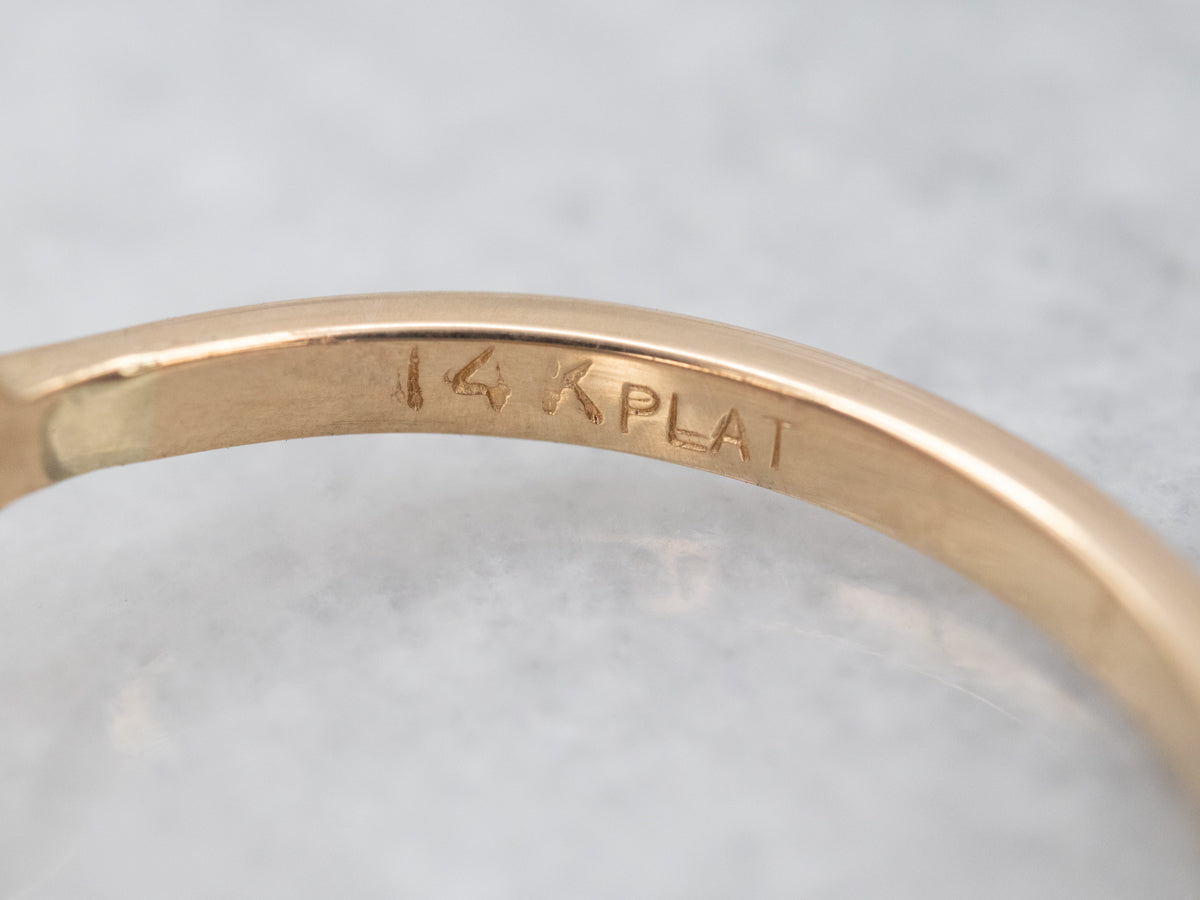 Retro Era Purple Sapphire Solitaire Ring