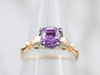 Retro Era Purple Sapphire Solitaire Ring