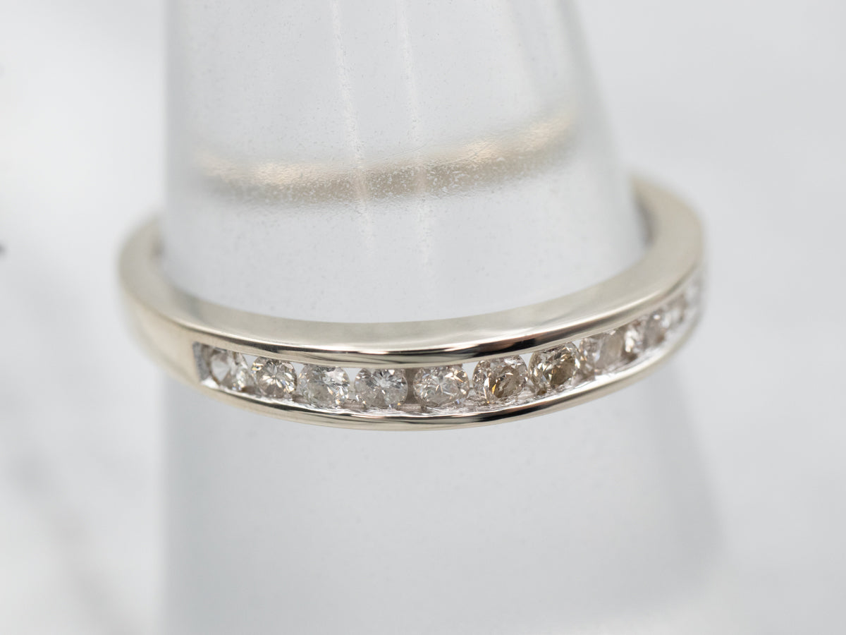 White Gold Channel Set Diamond Wedding Band