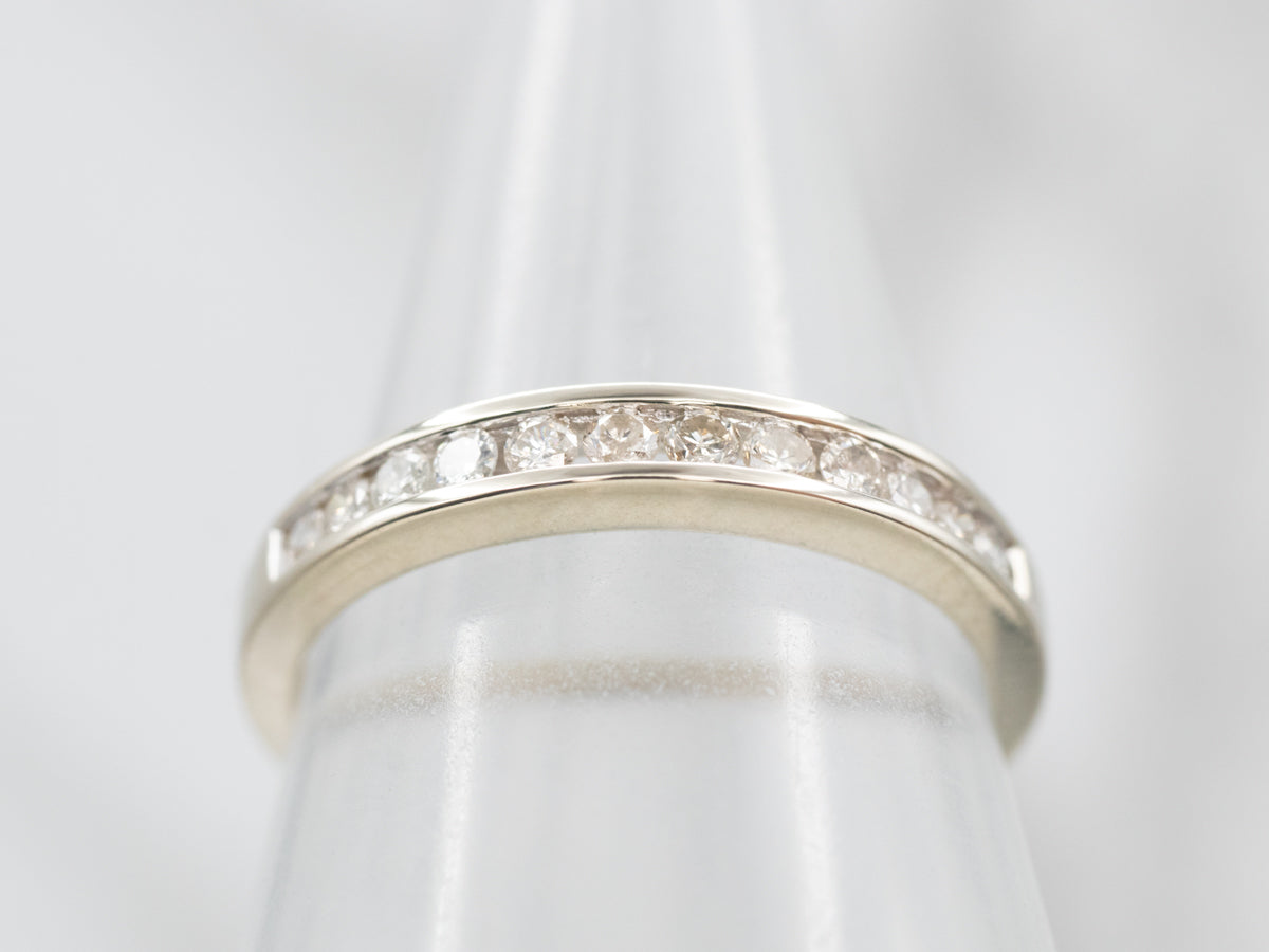 White Gold Channel Set Diamond Wedding Band