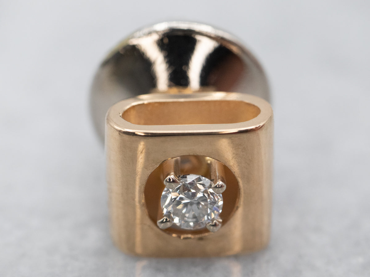 Sweet Gold Diamond Tie Pin