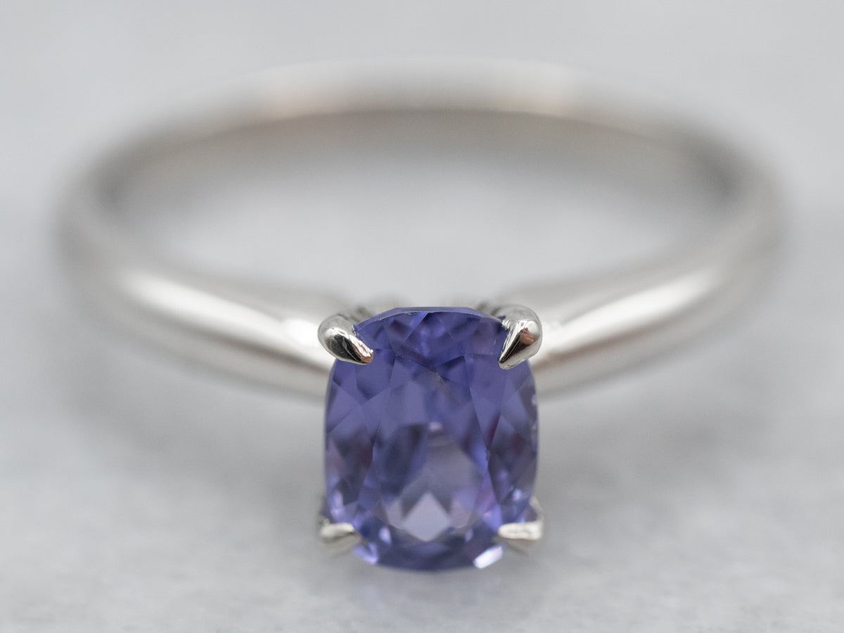 Sweetest Platinum Sapphire Solitaire Engagement Ring