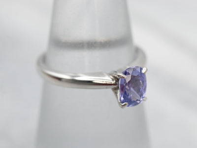 Sweetest Platinum Sapphire Solitaire Engagement Ring