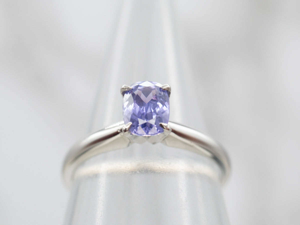 Sweetest Platinum Sapphire Solitaire Engagement Ring