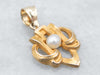 Bloomed Gold Pearl Solitaire Pendant