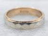 Faceted Two-Tone Gold Band