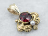 Antique Garnet and Seed Pearl Pendant