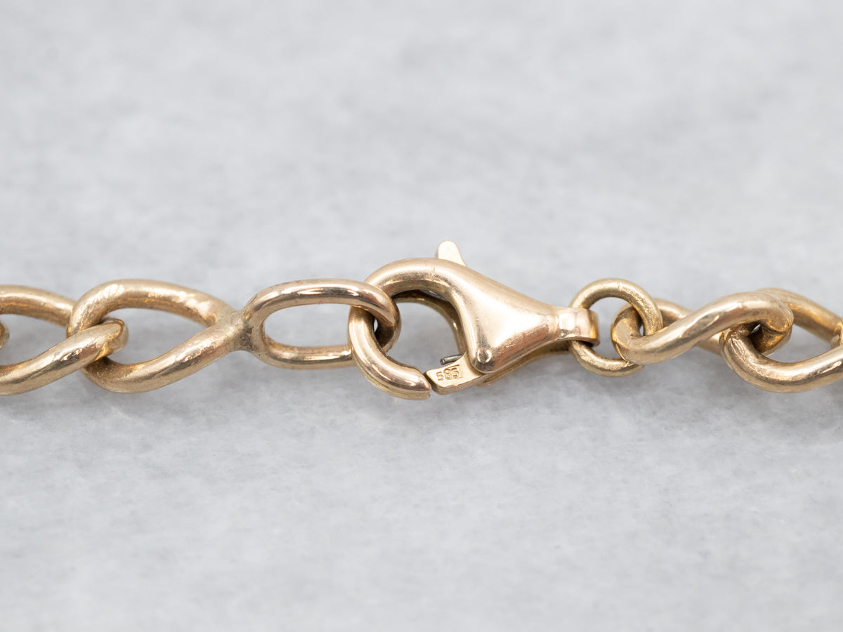 Yellow Gold Curb Chain Bracelet