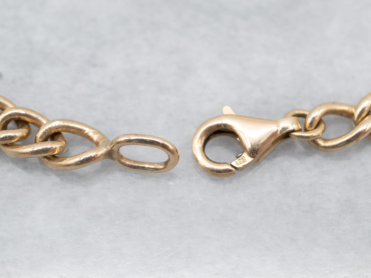 Yellow Gold Curb Chain Bracelet