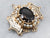 Smoky Quartz and Seed Pearl Brooch or Pendant