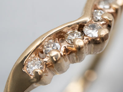 Glittering Diamond V Enhancer Wedding Band